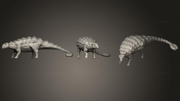 Статуэтки упрощенные (Анкилозавр, STKPR_0089) 3D модель для ЧПУ станка
